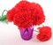 Artificial Carnation Picks, 200-Pack, 5" Long, 3.5" Wide, Red Silk Blooms, Decorative Floral Picks, Parties & Events, Home & Office Decor, Floral Home by Artificial Flowers
